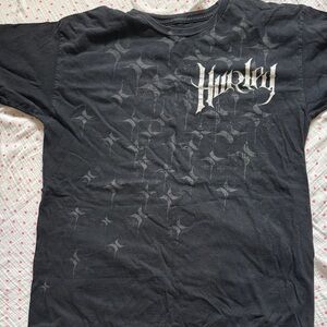 Hurley Dark Tee with Subtle Pattern